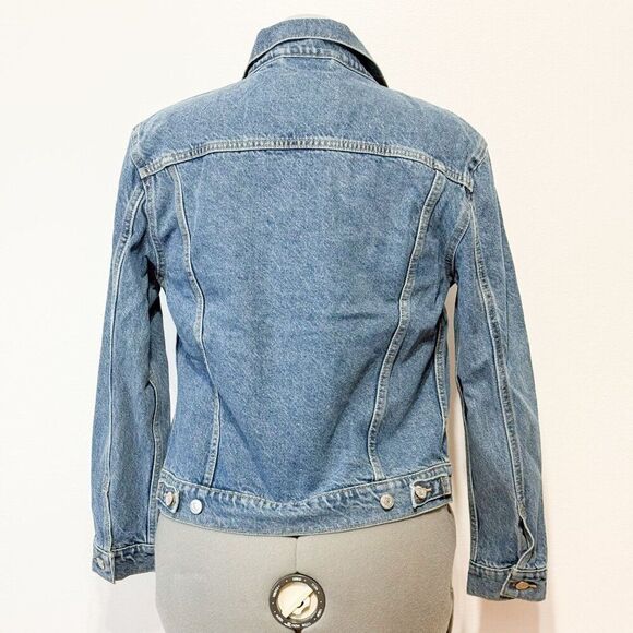 Levi's NWT Sz S Wild West Medium Wash Ex-Boyfriend Trucker Denim Jean Jacket - Picture 9 of 14